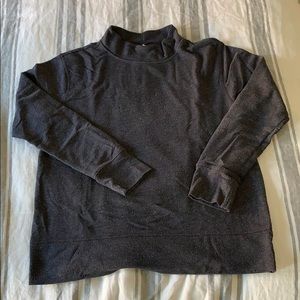 Dark grey mock neck shirt